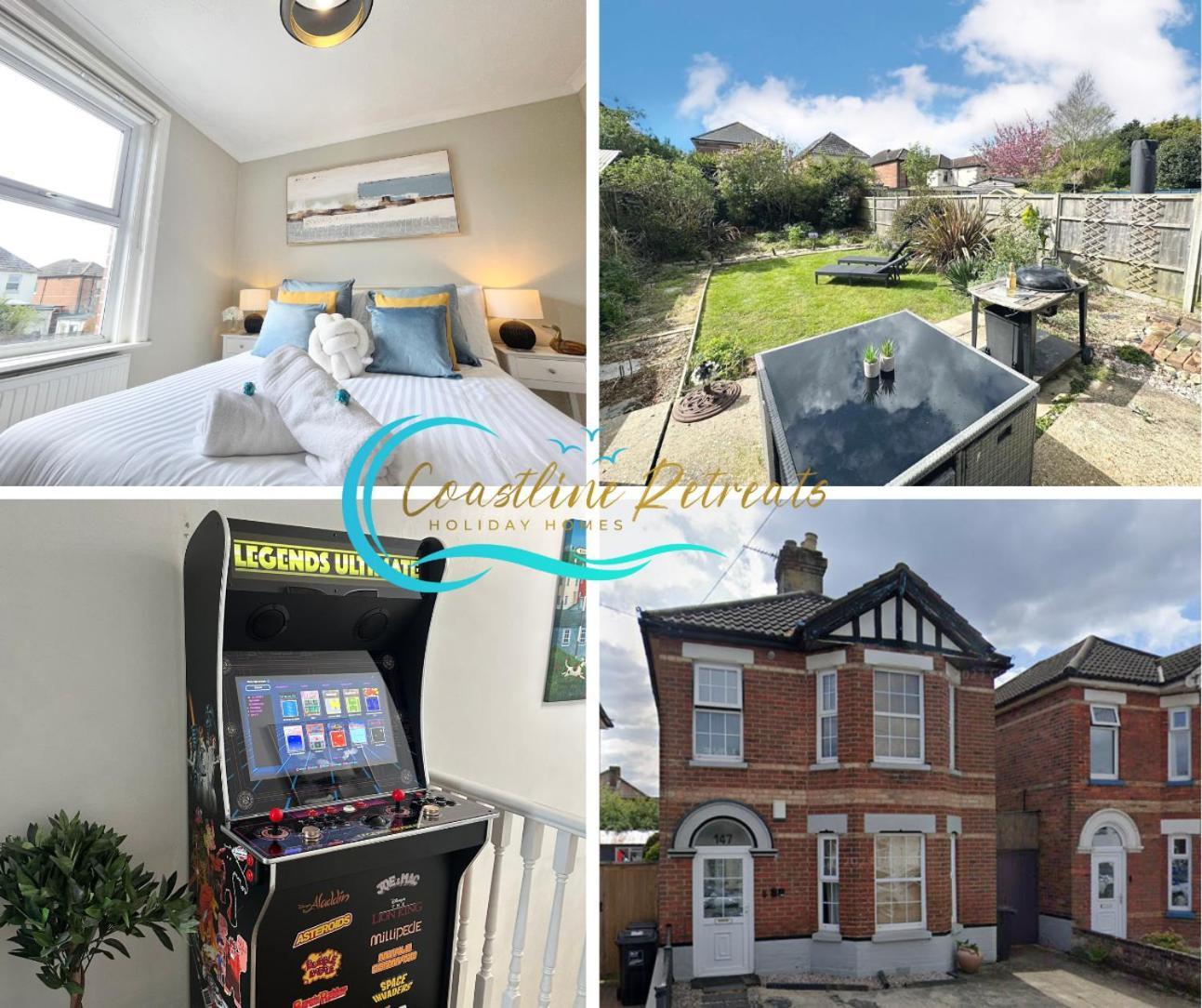 The Capstone Retreat - Beautiful Detached Family Home By Coastline Retreats, Arcade Machine, Parking, Bbq Bournemouth Exteriér fotografie